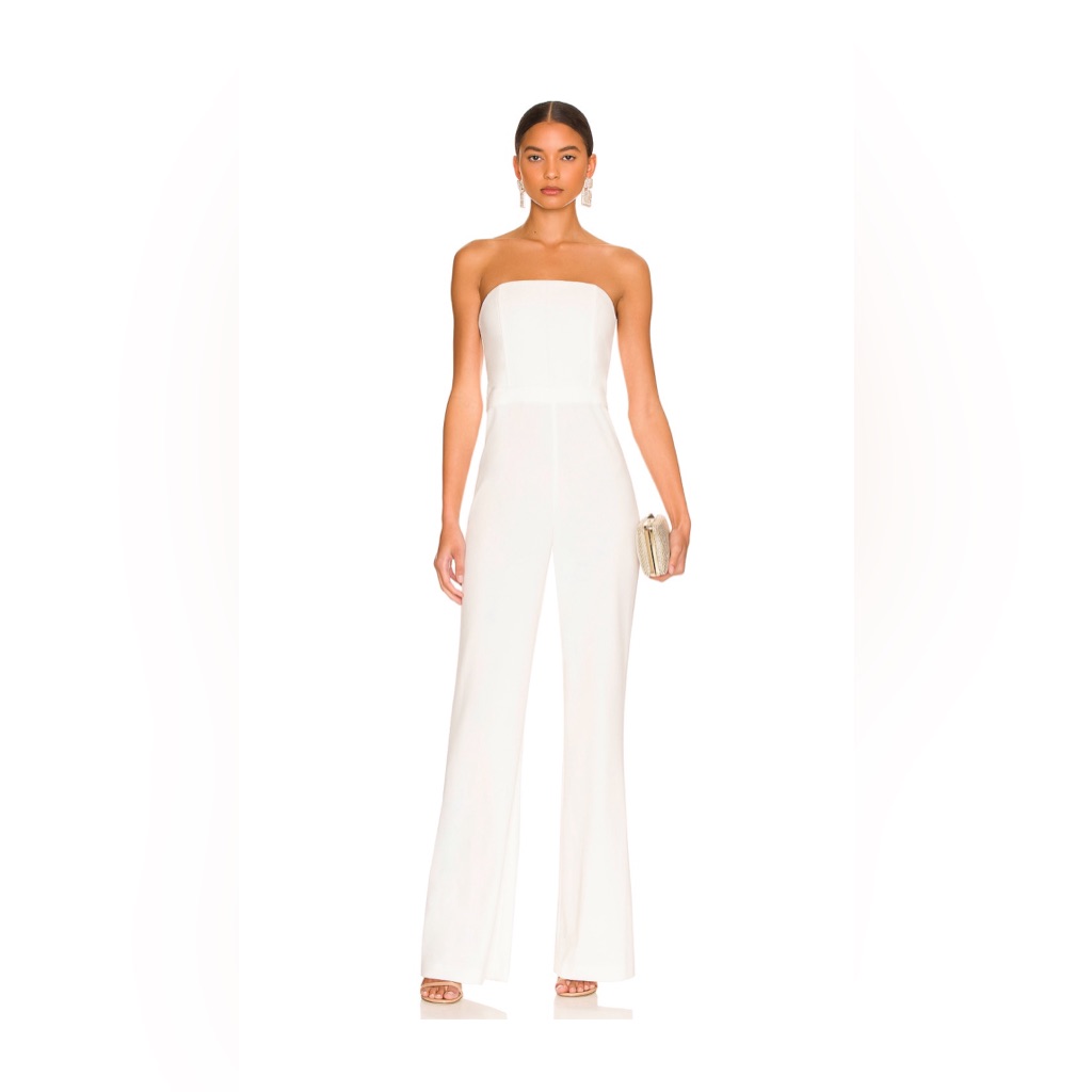 Alice  Olivia Lavera Jumpsuit In Off White Size 2 Brand New 495